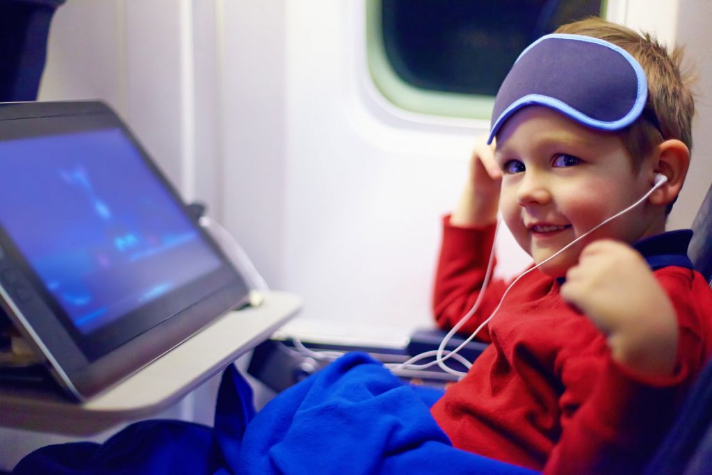 Child listening to music